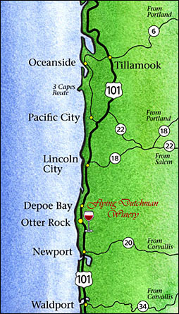 Oregon Coast  on 14 Oregon Coast Map 3b Jpg
